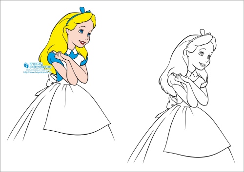 Раскраска Алиса для девочек