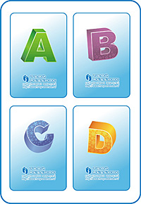 Английская буква A, B, C, D