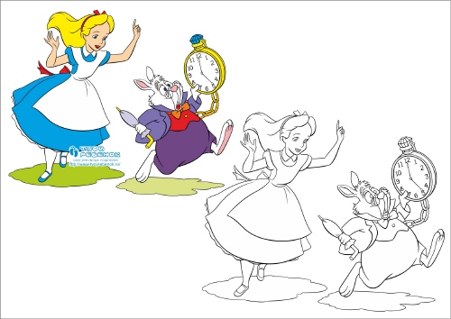 Раскраска Алиса для детей