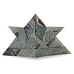 Оригами шапка из газеты