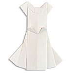 Оригами свадебное платье