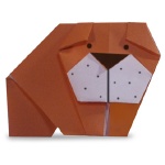 Оригами бульдог