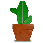 Оригами кактус