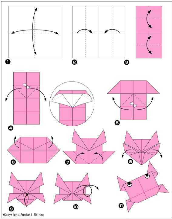 Схема оригами краб