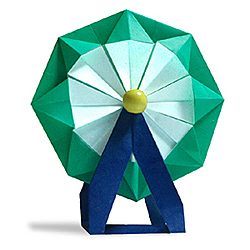 Объемное 3д оригами колесо обозрения