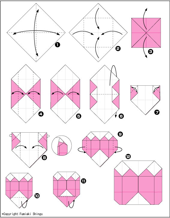 Схема оригами пуховик