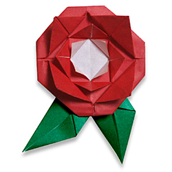 Оригами из бумаги роза