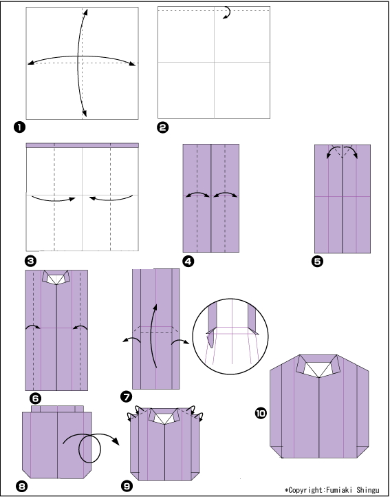 Схема оригами свитер